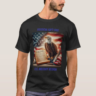 Bald Eagle, United States Flag, and Constitution T-Shirt