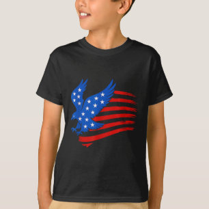 Bald Eagle Us American Flag 4th Of July Proud Patr T-Shirt