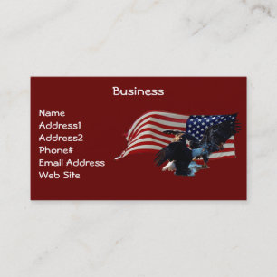 Bald Eagle/US Flag Business Card