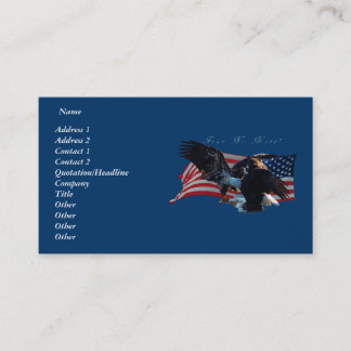 Bald Eagle/US Flag Business Card
