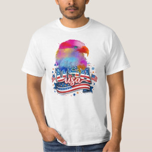 Bald Eagle USA, American Flag Patriotic T-Shirt