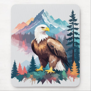 Bald Eagle Vector Art Animal Majestic Nature Mouse Mat