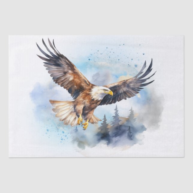 Bald Eagle Watercolor Tissue Paper (Front)