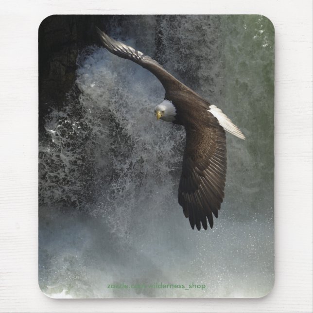 BALD EAGLE & WATERFALL Mousepad (Front)