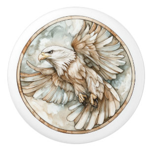 Bald Eagle Wild Tame and Timeless Collection Ceramic Knob