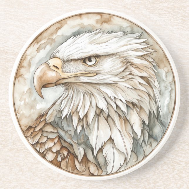Bald Eagle Wild Tame and Timeless Collection Coaster (Front)