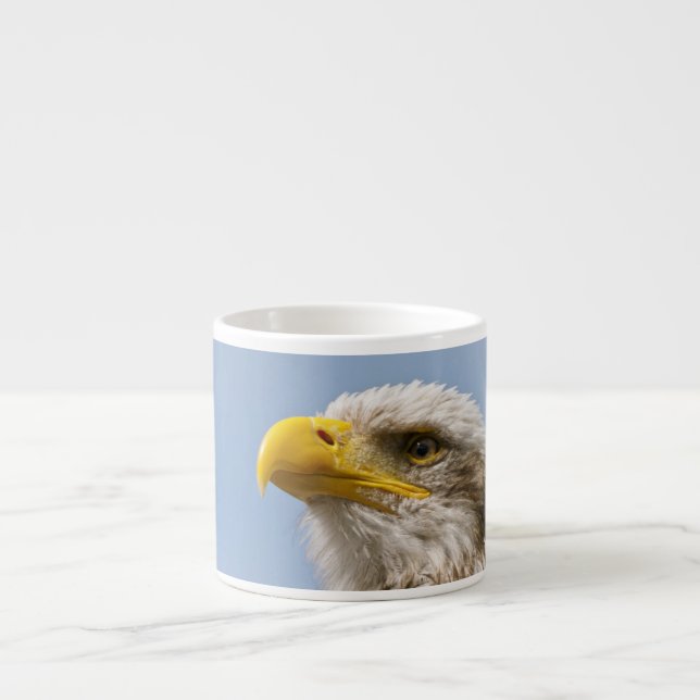 Bald Eagle Wildlife Portrait Art Espresso Cup (Front)