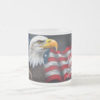 Bald Eagle with American Flag 4th of July Art