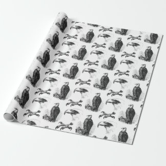 Bald Eagle with Beak and Claw Vintage American Wrapping Paper
