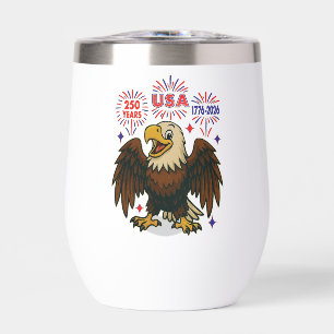 Bald Eagle with Fireworks– USA 250 Years 1776-2026