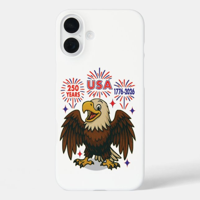Bald Eagle with Fireworks– USA 250 Years 1776-2026 Case-Mate iPhone Case (Back)