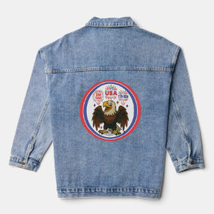 Bald Eagle with Fireworks– USA 250 Years 1776-2026 Denim Jacket