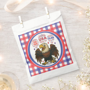 Bald Eagle with Fireworks– USA 250 Years 1776-2026 Favour Bags