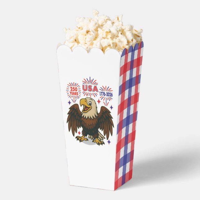 Bald Eagle with Fireworks– USA 250 Years 1776-2026 Favour Box (Popped)