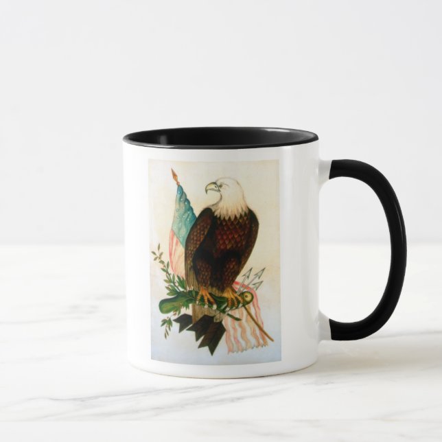 Bald eagle with flag mug (Right)