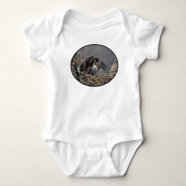 Bald Eagle with her baby Bodysuit (Front)