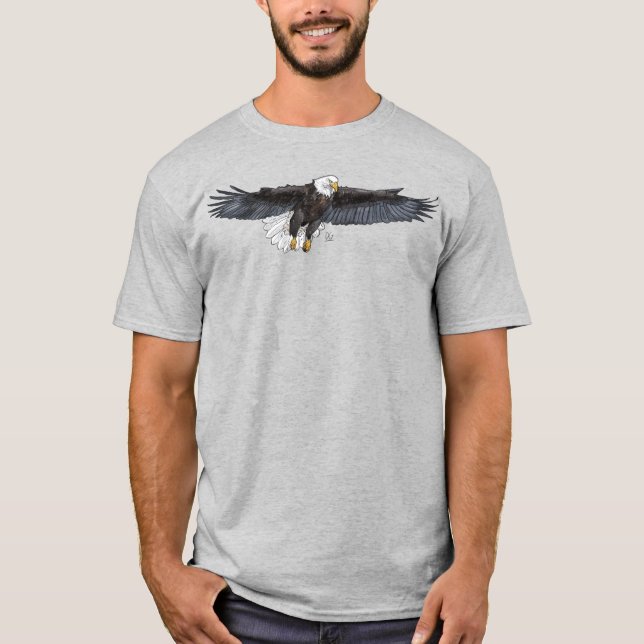 Bald Eagle With Spread Wings Men's T-Shirt (Front)