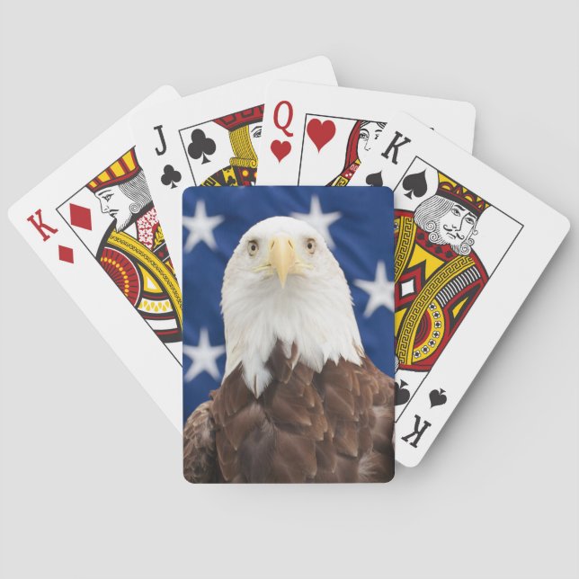 Bald Eagle with the Stars Playing Cards (Back)
