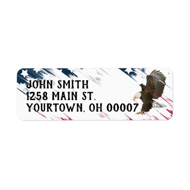 Bald Eagle with USA Flag Graphic (Front)
