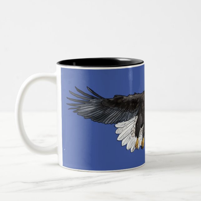 Bald Eagle With Wings Spread Coffee Mug (Left)