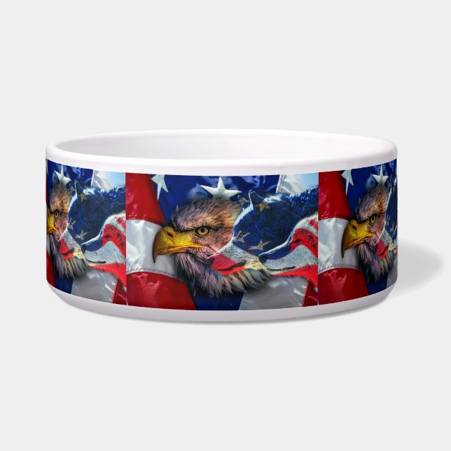 Bald Eagle Wolf American Flag (Front)