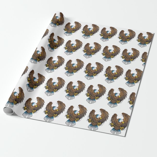 Bald Eagle Wrapping Paper (Unrolled)