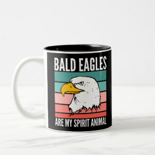 Bald Eagles Are My Spirit Animal Two-Tone Coffee Mug