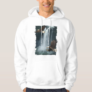 Bald Eagles & Water-fall Nature Scene Hoodie