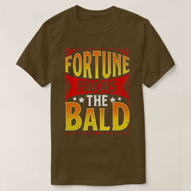 Bald Guy Baldness Funny Favour the Bald T-Shirt (Design Front)