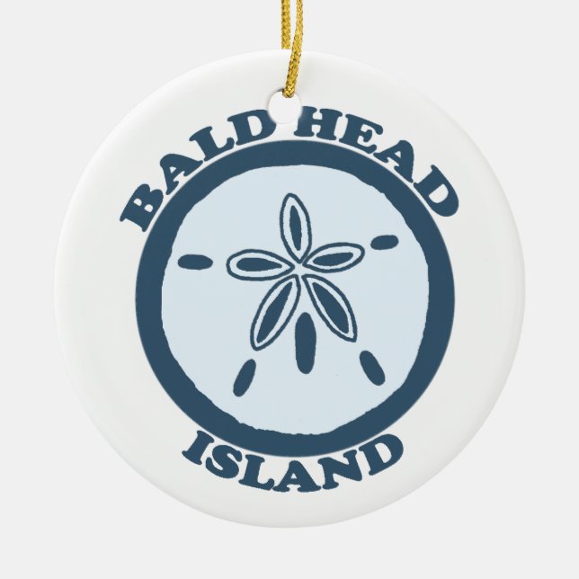 Bald Head Island. Ceramic Tree Decoration (Front)