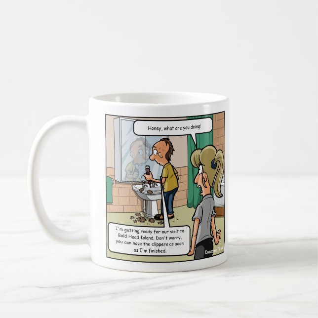 Bald Head Island Funny Coffee Mug (Left)