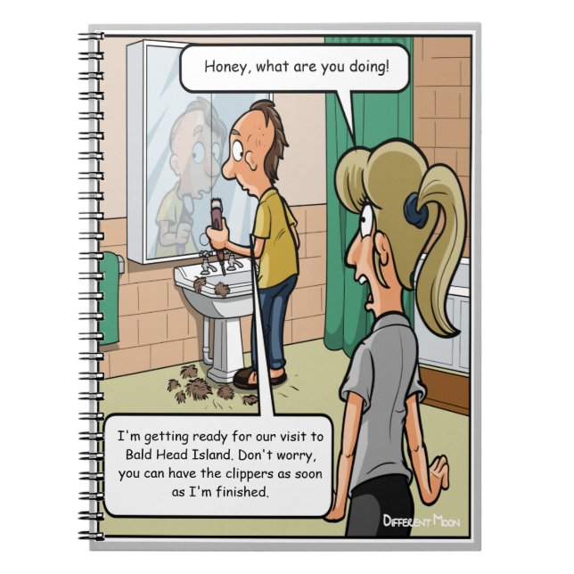 Bald Head Island Funny Notebook (Front)