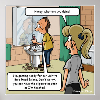 Bald Head Island Funny Poster