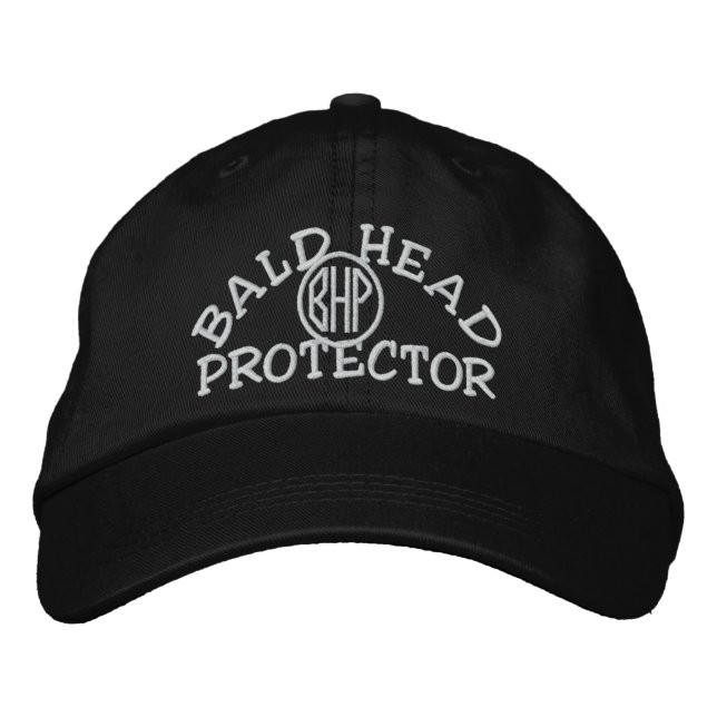 Bald Head Protector Embroidered Hat (Front)