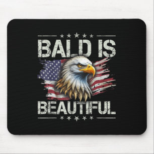 Bald Is Beautiful 4th Of July Independence Day Ame Mouse Mat