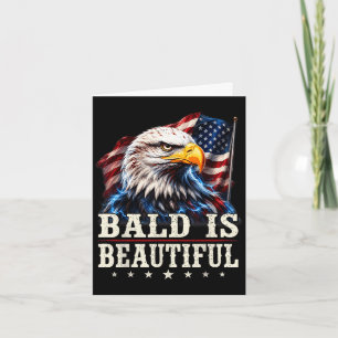 Bald is beautiful 4th of july independence day card