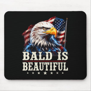 Bald is beautiful 4th of july independence day mouse mat