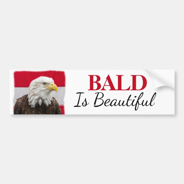 Bald Is Beautiful Bumper Sticker (Front)