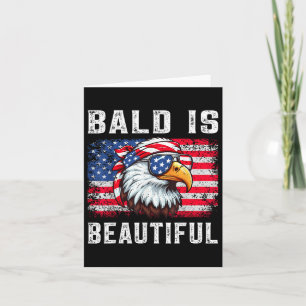 Bald Is Beautiful Funny Eagle Bandanna Patriotic 4 Card