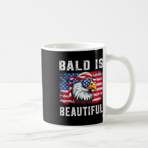 Bald Is Beautiful Funny Eagle Bandanna Patriotic 4 Coffee Mug