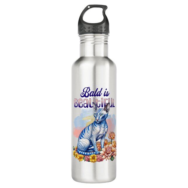 Bald is Beautiful | Hairless Cat 710 Ml Water Bottle (Front)