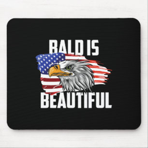 Bald Is Beautiful July 4th Eagle Patriotic America Mouse Mat