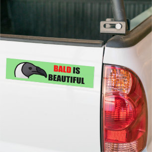Bald is Beautiful Vulture Sticker