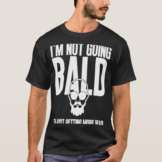 Bald Men Beard Man Hair Loss Balding Dad Baldness  T-Shirt (Front)