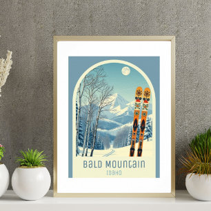 Bald Mountain Idaho ski resort Poster