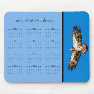 BaldEagle: Customize full year 2026 calendar Mouse Mat