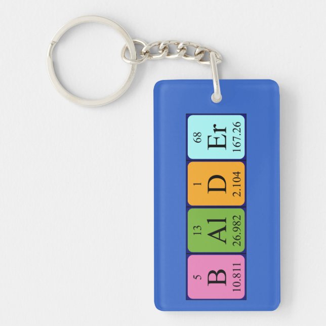 Balder periodic table name keyring (Front)