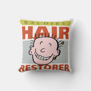 Baldies Hair Restorer. Bald Man Gift Cushion