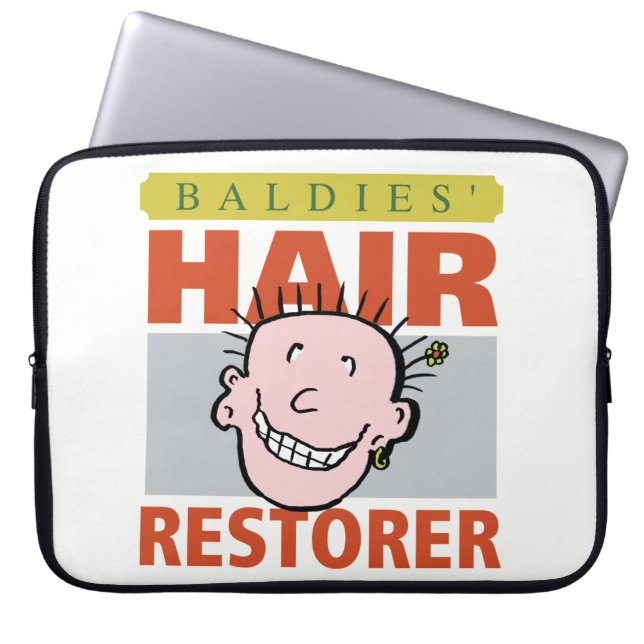 Baldies Hair Restorer. Bald Man Gift Laptop Sleeve (Front)