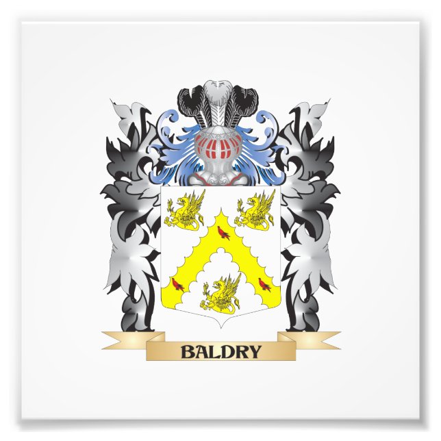 Baldry Coat of Arms - Family Crest Photo Print (Front)